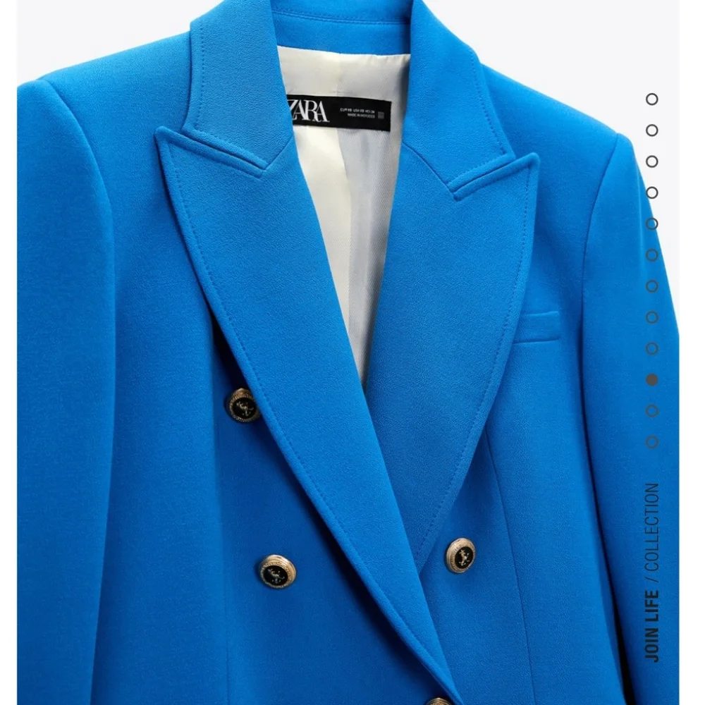 ZARA TAILORED DOUBLE BREASTED BLAZER BLUISH Bloggers favorite - Picture 13 of 16